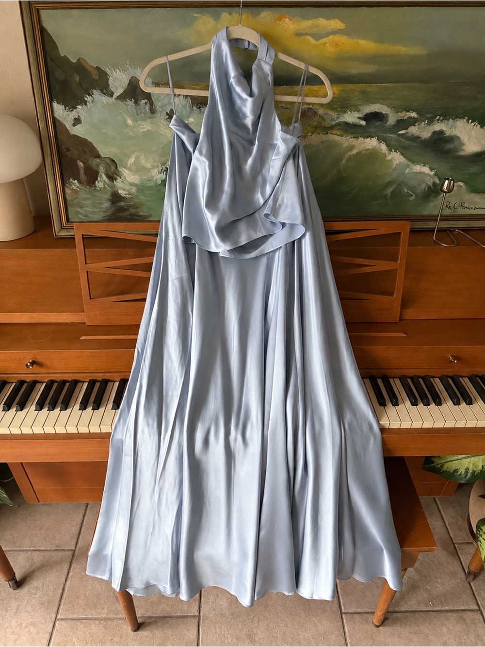 Reformation - Sera Silk Two Piece - light blue